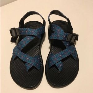Chaco z1 blue print sandal